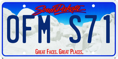 SD license plate 0FMS71