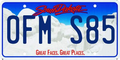 SD license plate 0FMS85
