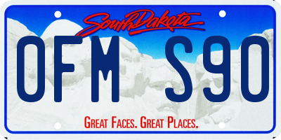 SD license plate 0FMS90