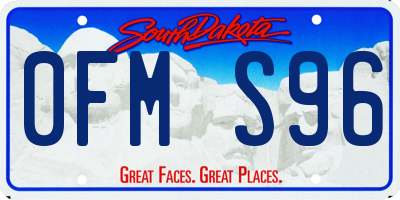 SD license plate 0FMS96