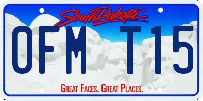 SD license plate 0FMT15