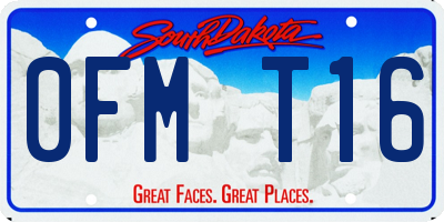 SD license plate 0FMT16