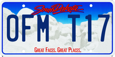 SD license plate 0FMT17