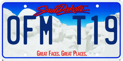 SD license plate 0FMT19