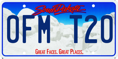SD license plate 0FMT20