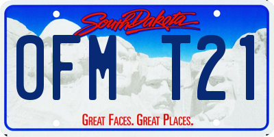 SD license plate 0FMT21