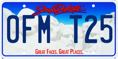 SD license plate 0FMT25