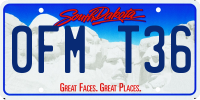 SD license plate 0FMT36