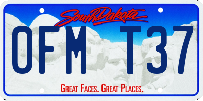 SD license plate 0FMT37