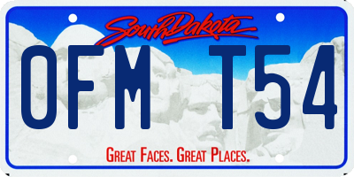 SD license plate 0FMT54