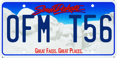 SD license plate 0FMT56