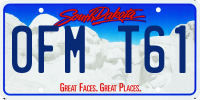 SD license plate 0FMT61