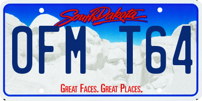 SD license plate 0FMT64