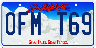 SD license plate 0FMT69