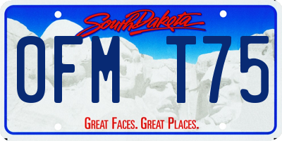 SD license plate 0FMT75