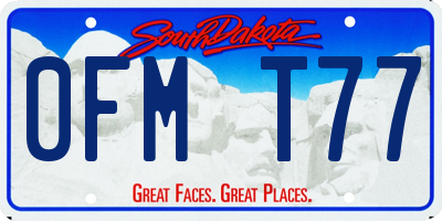 SD license plate 0FMT77