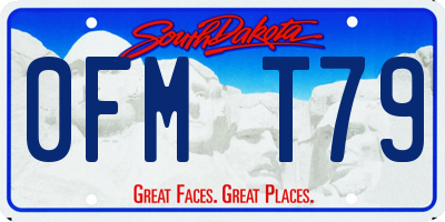 SD license plate 0FMT79