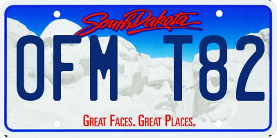 SD license plate 0FMT82