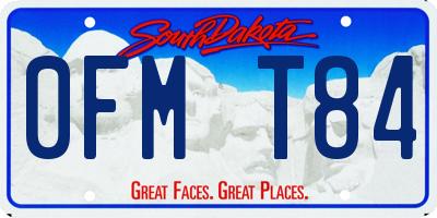 SD license plate 0FMT84
