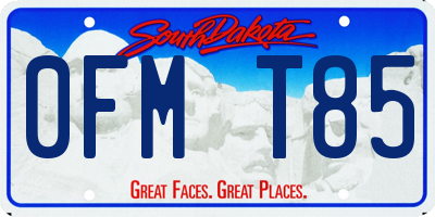 SD license plate 0FMT85