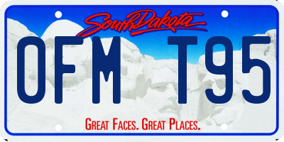 SD license plate 0FMT95