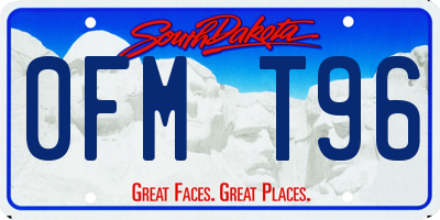 SD license plate 0FMT96