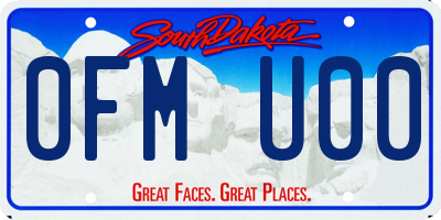 SD license plate 0FMU00
