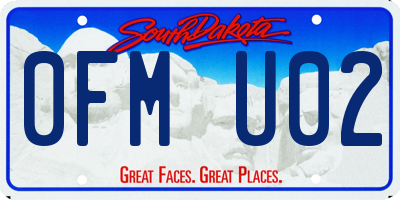 SD license plate 0FMU02