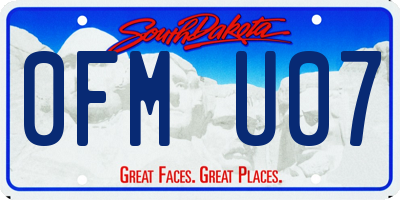 SD license plate 0FMU07