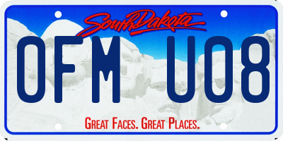 SD license plate 0FMU08