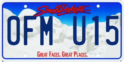 SD license plate 0FMU15