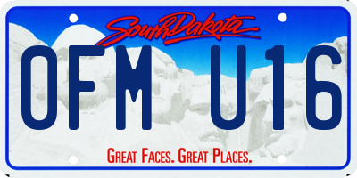SD license plate 0FMU16