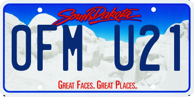 SD license plate 0FMU21