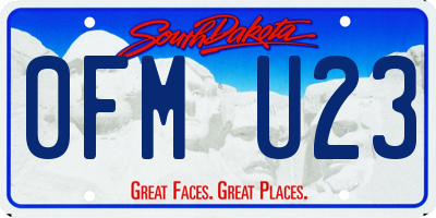SD license plate 0FMU23