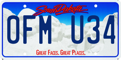 SD license plate 0FMU34