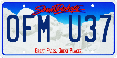 SD license plate 0FMU37