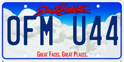 SD license plate 0FMU44