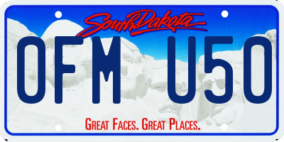 SD license plate 0FMU50