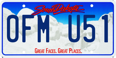 SD license plate 0FMU51