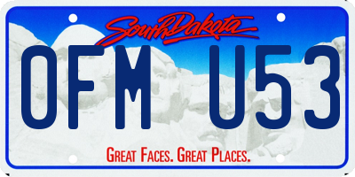 SD license plate 0FMU53