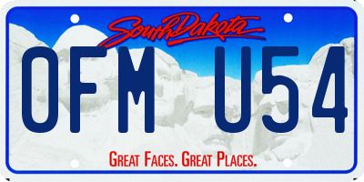 SD license plate 0FMU54