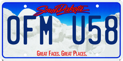 SD license plate 0FMU58