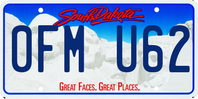 SD license plate 0FMU62