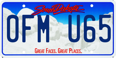SD license plate 0FMU65