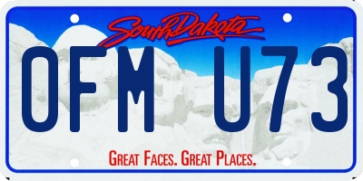 SD license plate 0FMU73