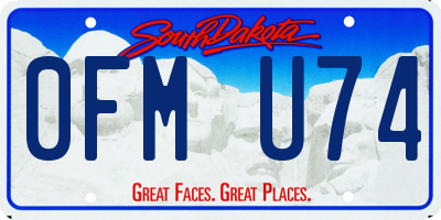SD license plate 0FMU74