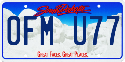 SD license plate 0FMU77