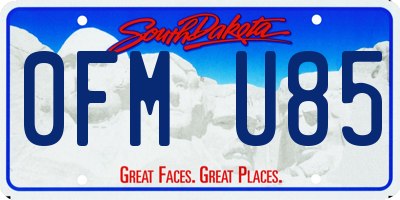 SD license plate 0FMU85