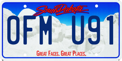SD license plate 0FMU91