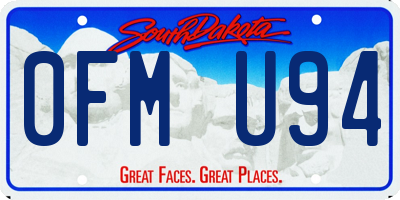 SD license plate 0FMU94